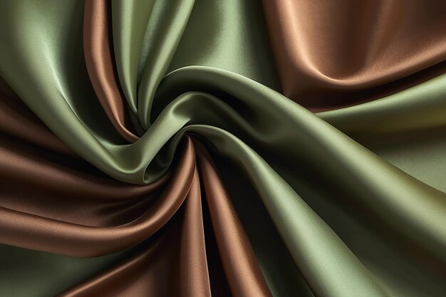 Elegant Olive Silk Satin Abstract Luxury Background