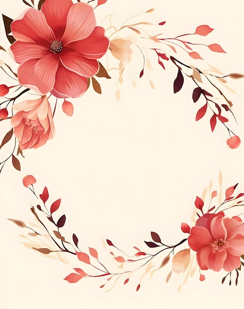 Elegant ontwerpsjabloon voor huwelijksuitnodigingen met bloemenversiering in vectorillustratiestijl