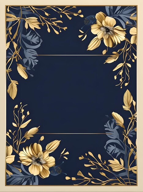 Foto elegant ontwerpsjabloon voor huwelijksuitnodigingen met bloemenversiering in vectorillustratiestijl