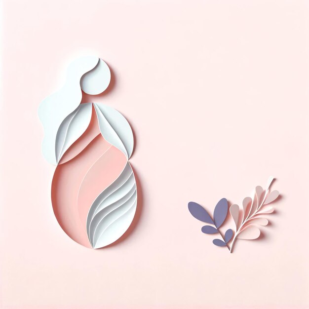 Photo elegant paper art for womens day celebration