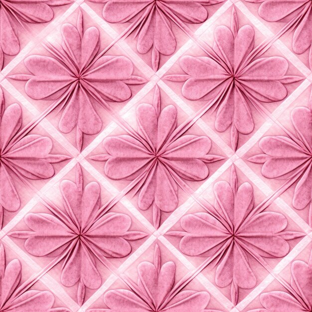 Photo the elegant pattern on a piece of pink linen