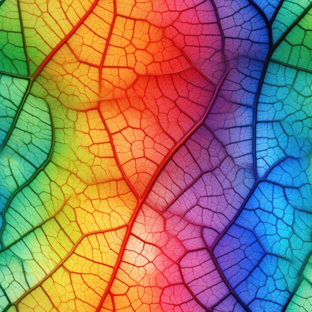 The elegant pattern on a piece of rainbow leaf veins