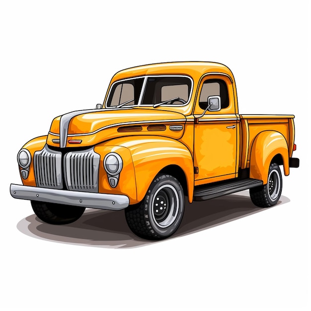 Premium AI Image | Elegant pickup truck on a white backdrop