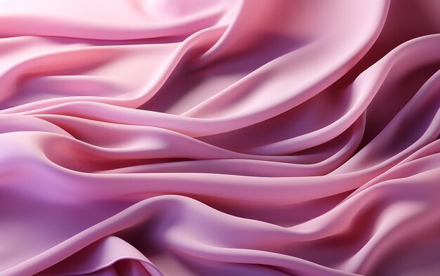 Elegant Pink Waves Satin Background with Silk Texture