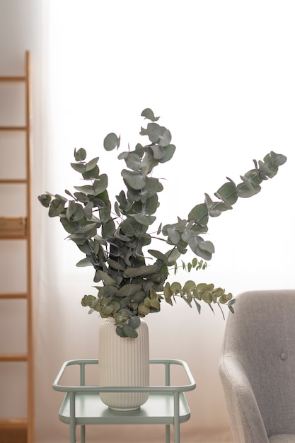 Photo elegant plants decoration vase