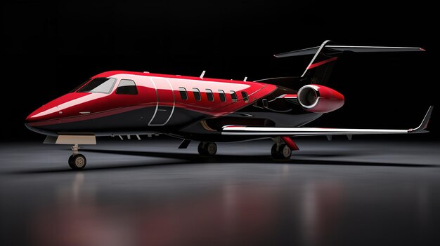 Elegant Private Jet Parked on Tarmac Ready for Takeoff AI Generated