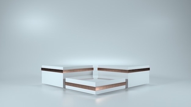 Elegant Product Stage with Metal Accent