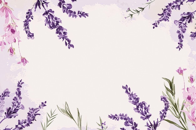 Photo elegant purple floral watercolour background