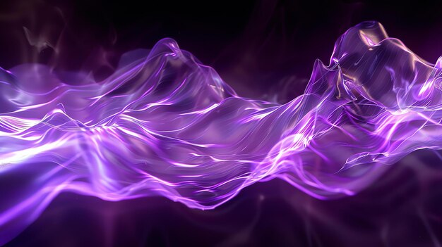 Photo elegant purple flowing silk