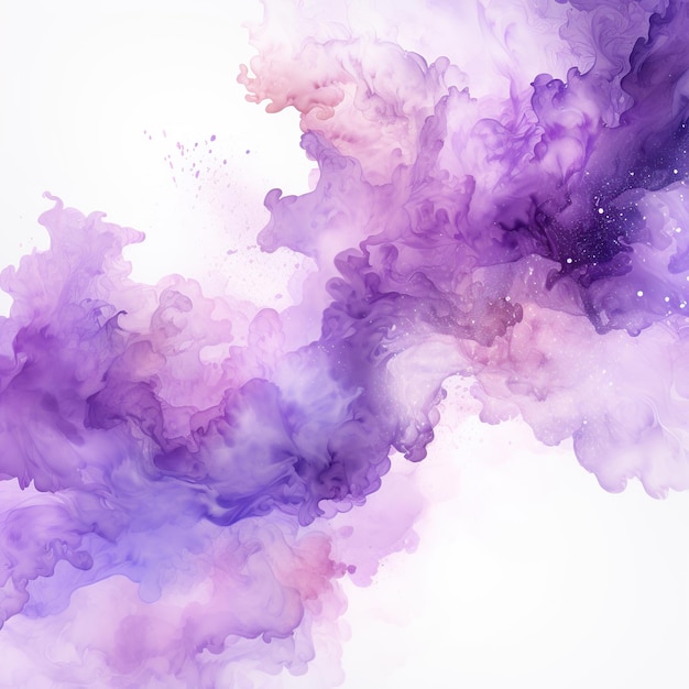 Elegant purple watercolor style for background and invitation wedding card ai generated image