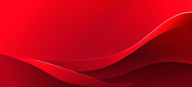 Elegant red background with wavy shapes in banner format