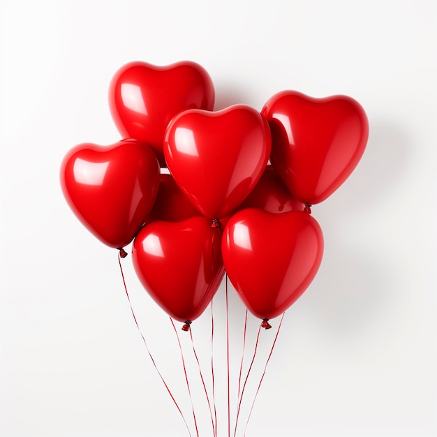 elegant red balloons for valentine's day couple celebration