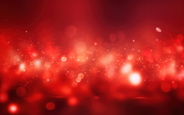 Elegant red bokeh background with a captivating glow particle effect