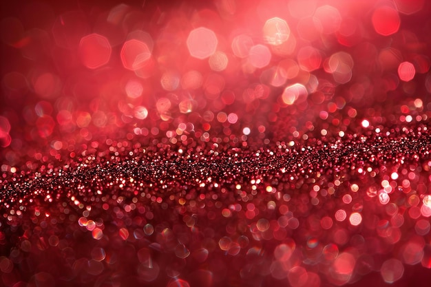 Elegant Red Bokeh Background with Sparkling Dust Specks
