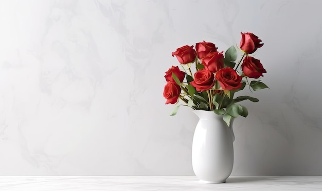エレガントな赤いバラの花束の花の組成物