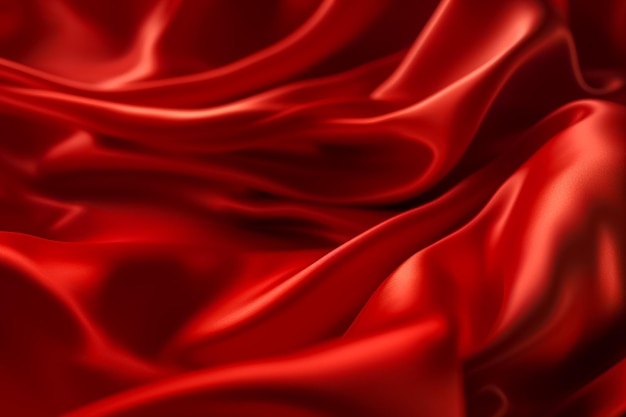 Elegant red silk with soft gradient background AI generated