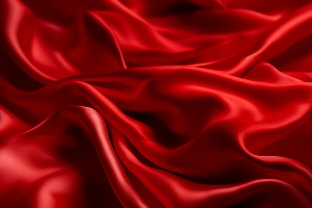 Elegant red silk with soft gradient background AI generated