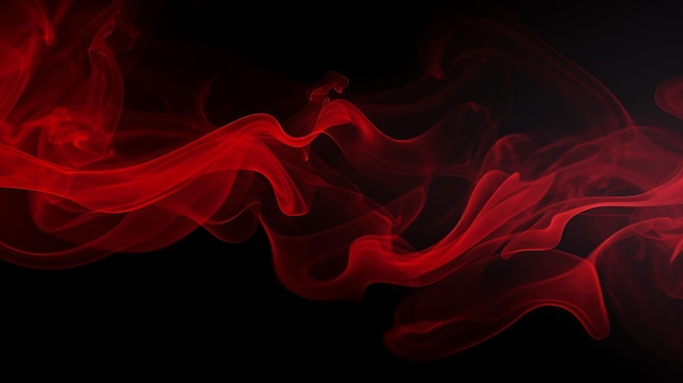 Elegant red smoke with black background