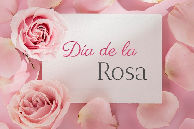 Foto elegante collage del giorno della rosa