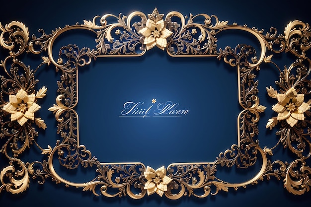 Elegant royal ornamental frame with text space