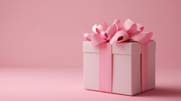 Elegant roze geschenkdoosje met boog