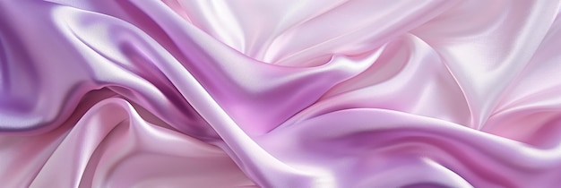 Photo elegant satin fabric background with luxurious folds in soft pink and purple colors ideal for fashio