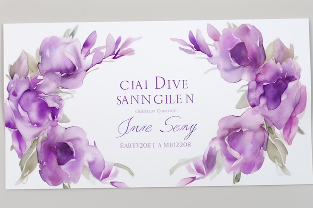 Elegant save the date invitation with hand painted alcohol ink design