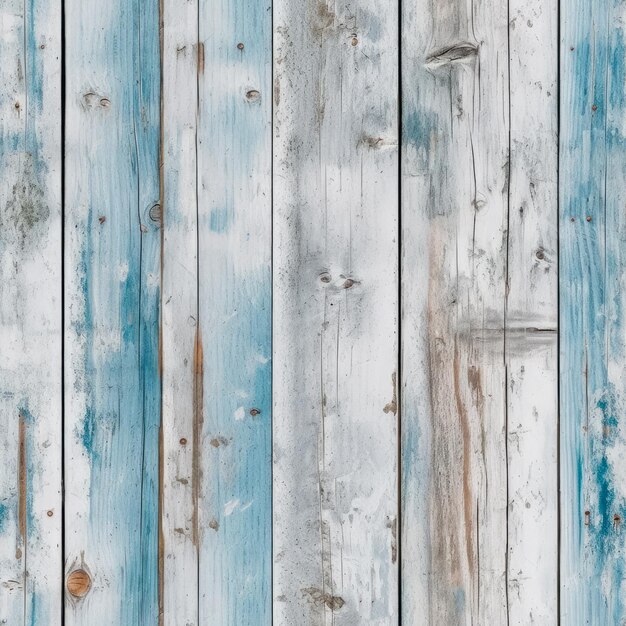 Foto elegant serenity weathered wit en blauw houten board naadloos patroon