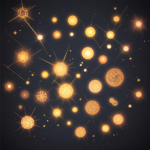 Photo elegant shapes of glowing particles background