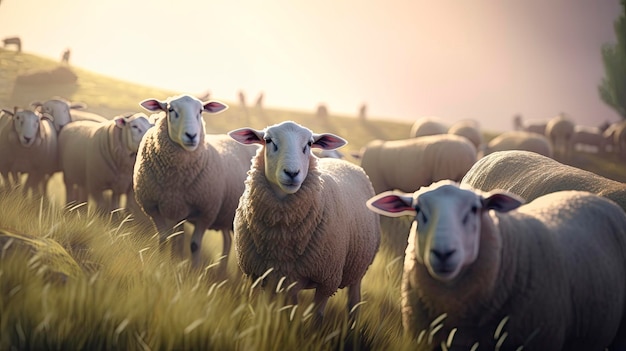 Elegant Sheep Photo Shoot with Unreal Engine AI Generated