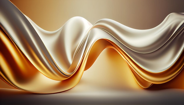 Elegant Silk Wave Background Generate Ai