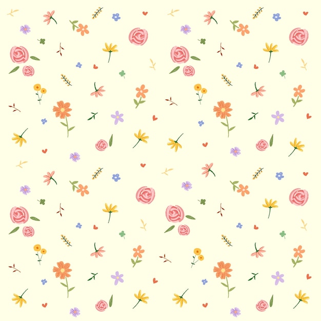 Photo elegant and simple flower garden pattern design