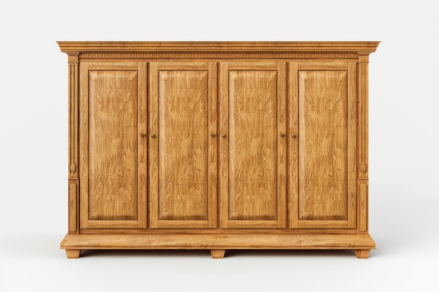 Photo an elegant and simple wooden cupboard