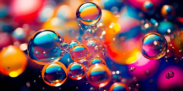 Photo elegant and soothing wallpaper featuring soap bubbles in soft pastel hues generative ai