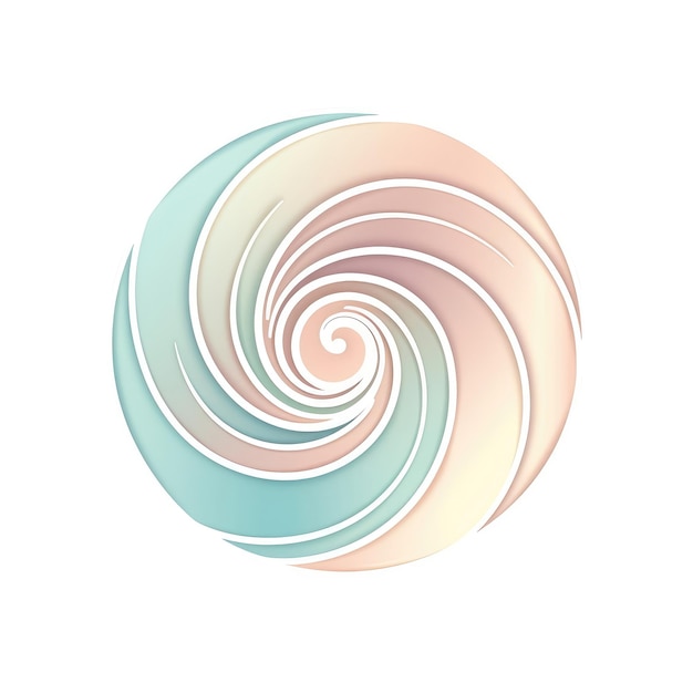 Elegant Spiral Design In Soft Pastel Colors Spa Logo Generative AI