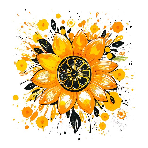 デジタル クラフト用のエレガントなスタンプ コレクション水彩花と芸術的なデザイン