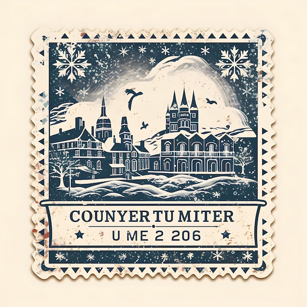 Photo elegant stamp designs embark on a journey to beauty cities across the world