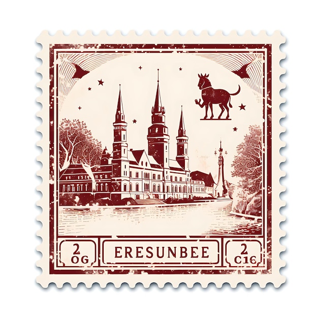 Photo elegant stamp designs embark on a journey to beauty cities across the world