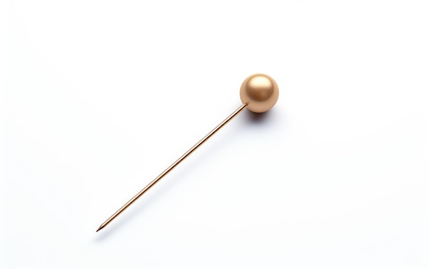 Elegant Stickpin A Subtle and Stylish Lapel Accessory with Charm Isolated on a White Background