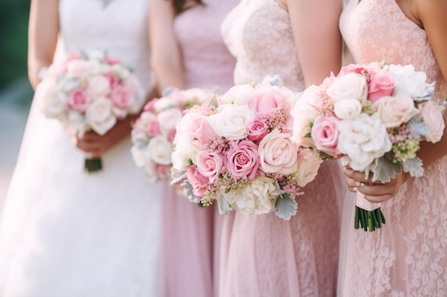 Photo elegant summer wedding in pink