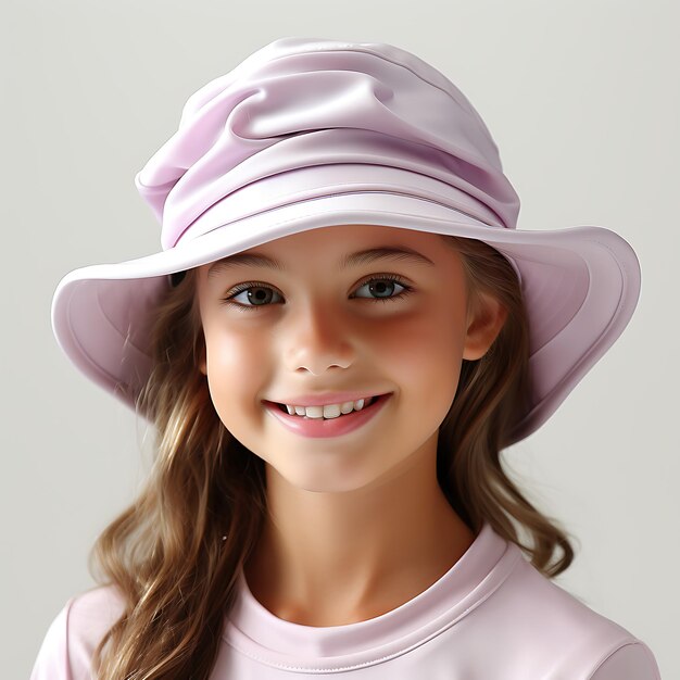 Photo elegant sun hats for children with upf 50 fabric lavender color on wcreative concept ideas design