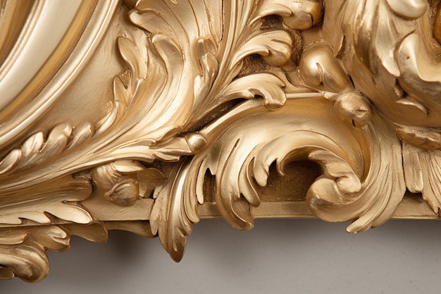 Elegant swirls in gold frame