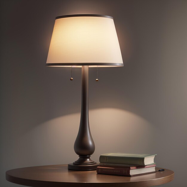 an elegant table lamp in the dark background