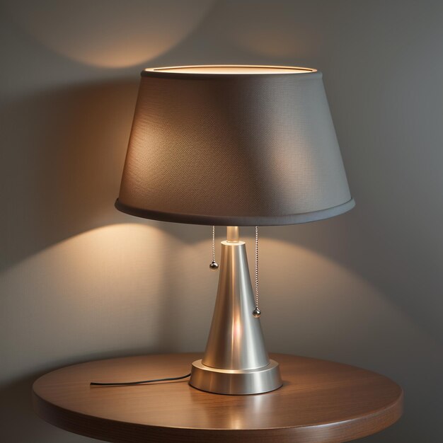 an elegant table lamp in a dark background