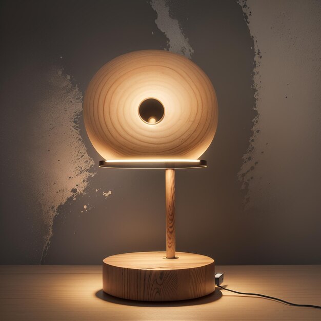 an elegant table lamp in a dark background