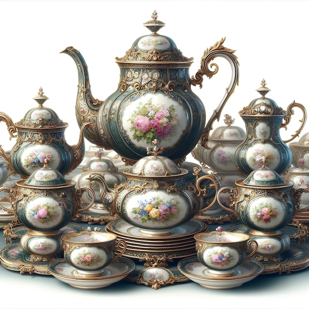 Photo elegant tea set england