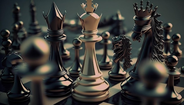 戦略愛好家のためのエレガントで時代を超越したチェスゲームセット