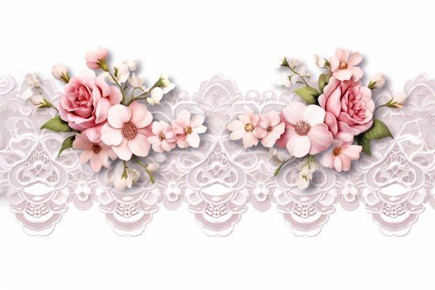 Photo elegant touch exquisite lace border clipart for your designs