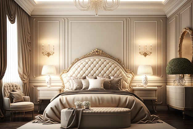 Elegant and traditional bedroom design