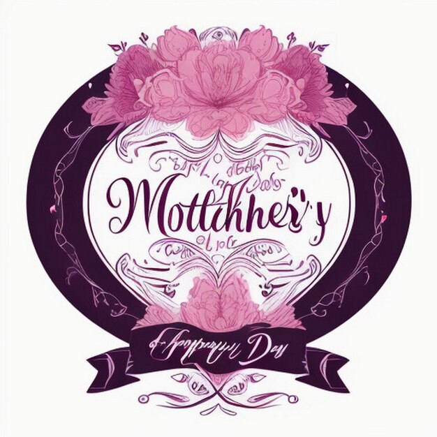 Foto elegant typographical tshirt design happy mothers day illustration